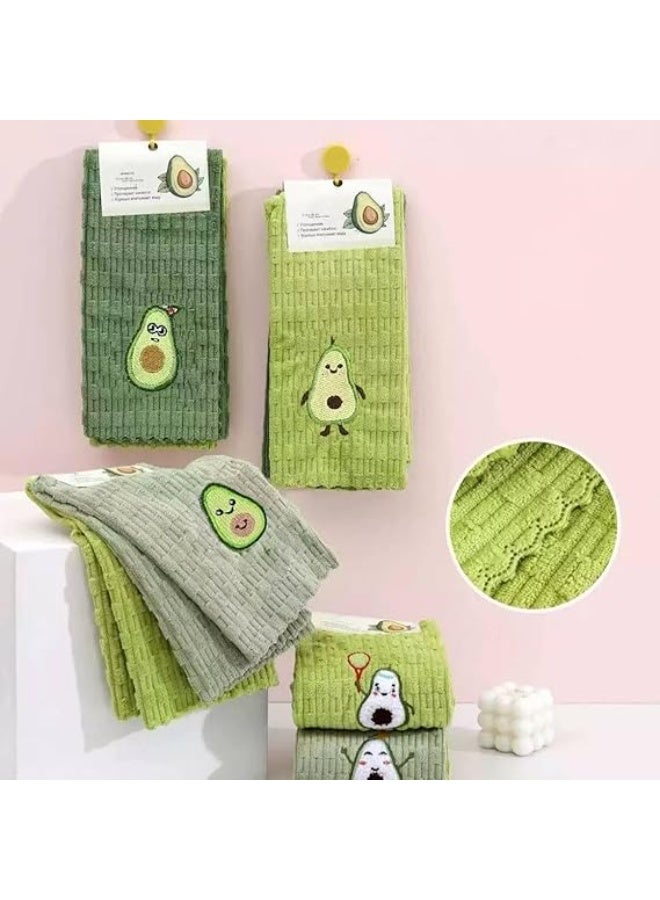 Avocado Towel Set - Set of 4 Ultra Soft Quick Dry Towels - Kitchen Towels for Draining or Washing Dishes and Cookware - Absorbs Water and Quick Dry - Image 3